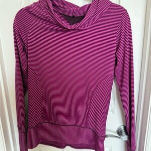 Prana Fuchsia and Plum Striped Top